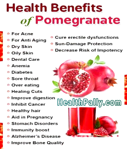 Health benefits of pomegranate juice