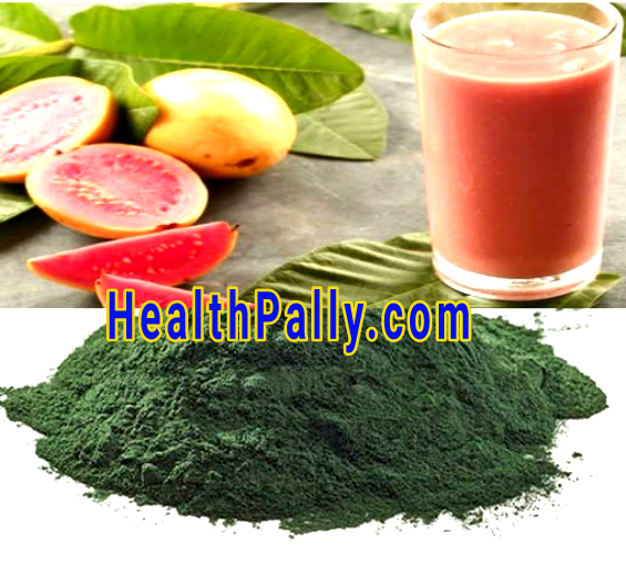 How to prepare guava pulp and spirulina drink
